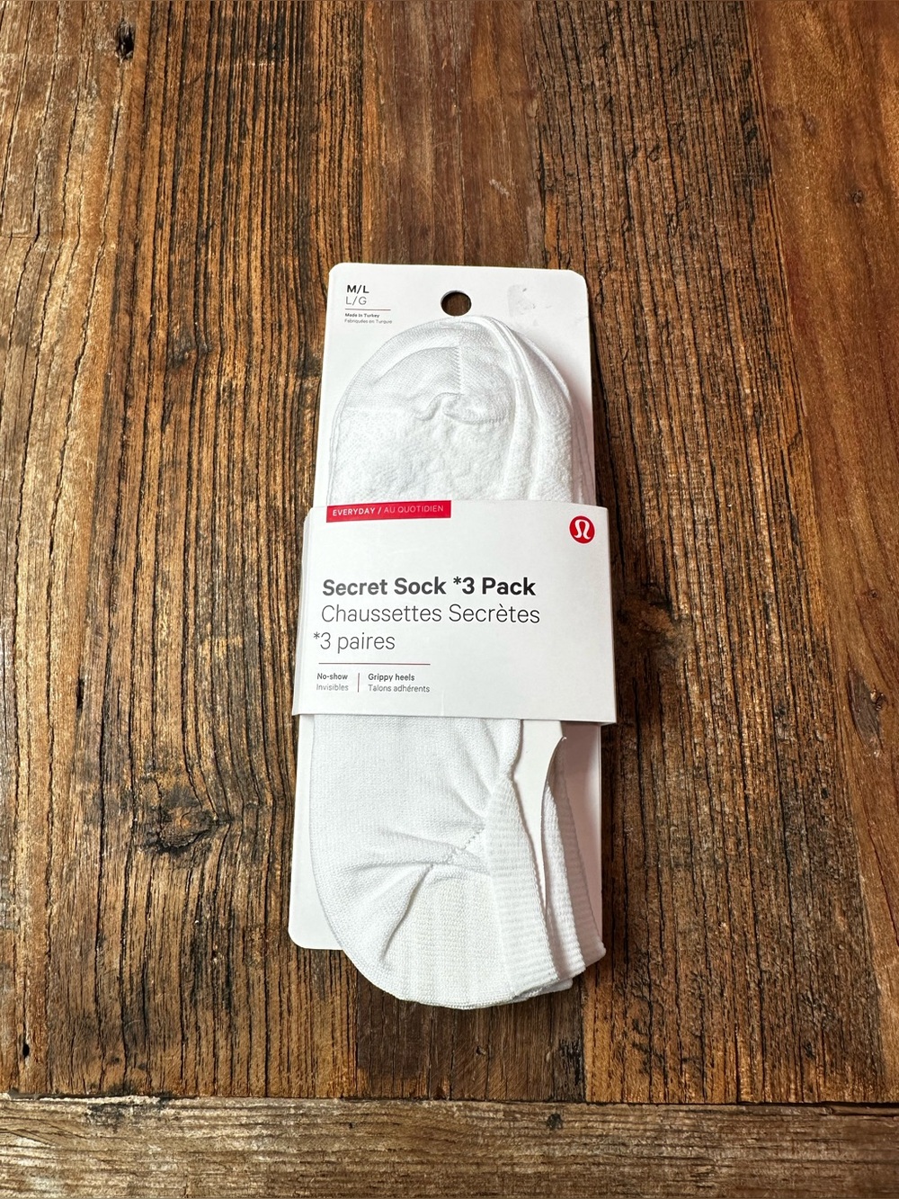 lululemon athletica White Secret Sock 3-Pack - Low-Cut No-Show Socks